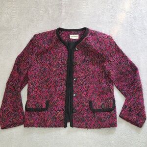Haberdashery Vintage Tweed Jacket Pink/Black S/M